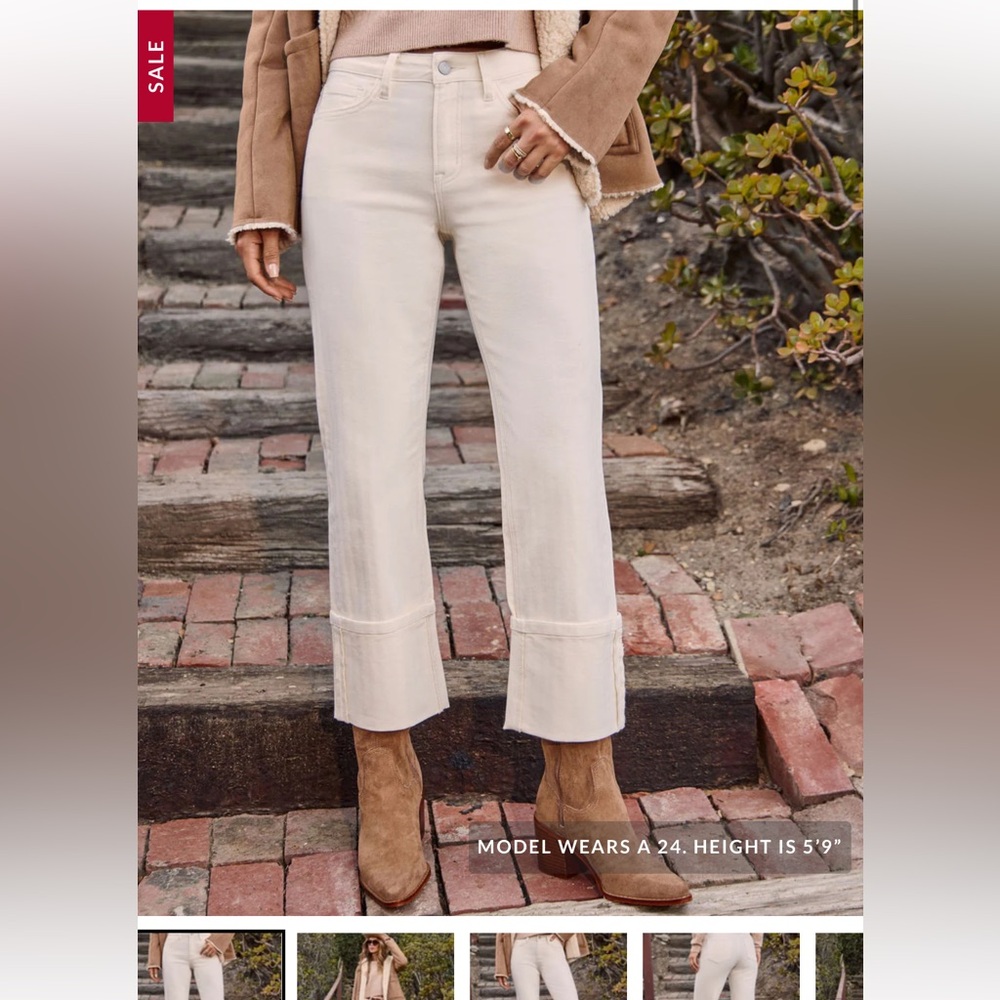 Vici Cream Straight Leg Jeans